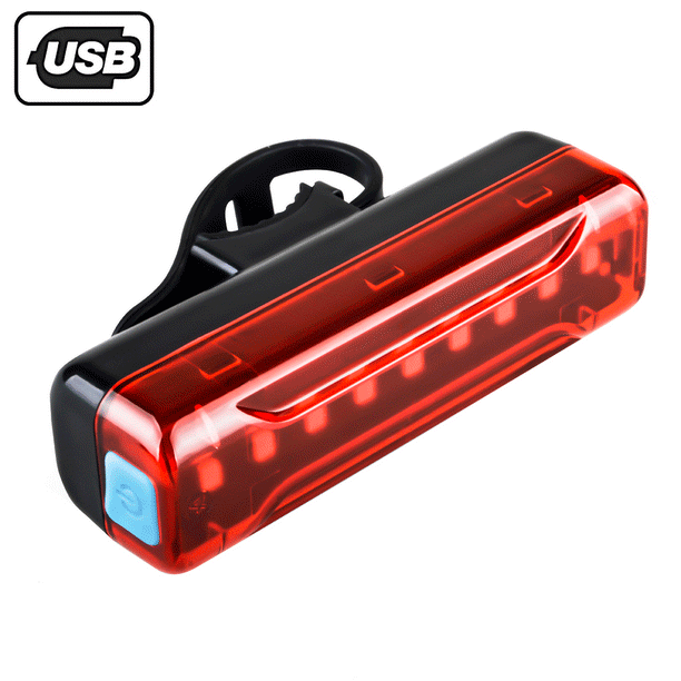 Super Bright Bike Light 5 LEDs USB Rechargeable Battery Rear Light Bicycle